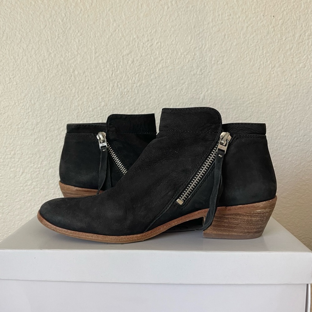 Black Leather Booties